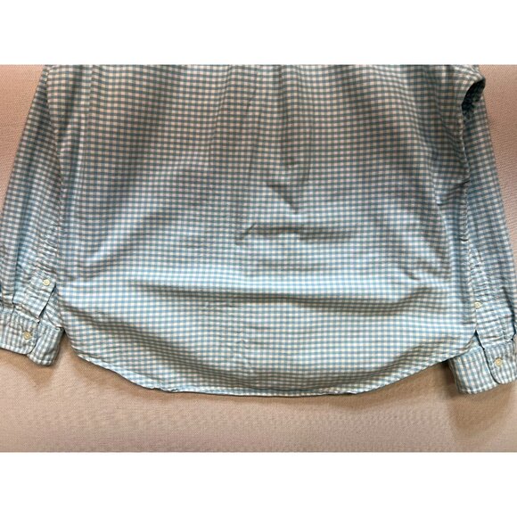 Ralph Lauren Men's Preppy Button Down Shirt Long Sleeve Size XL Blue White Check - Picture 13 of 13